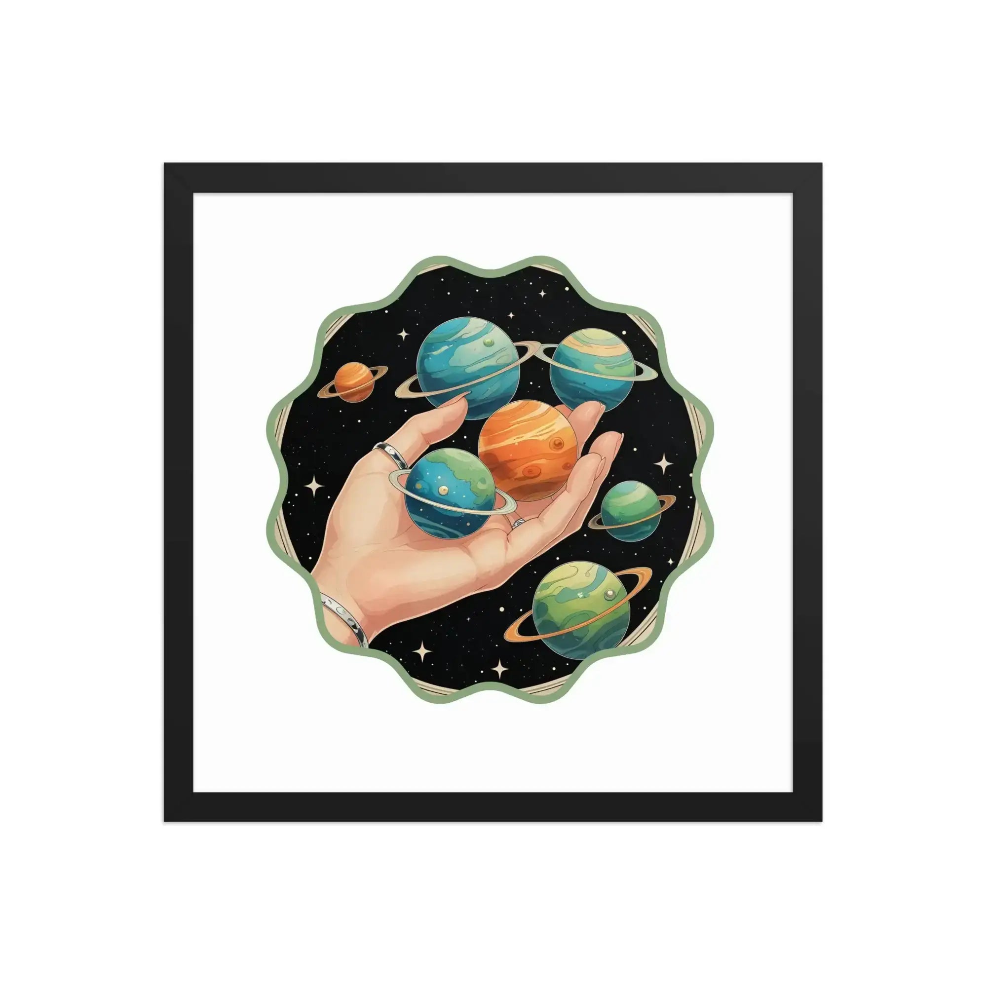 Cosmos In The Palm | Eco-Friendly | Framed Poster | TeeandTurtle | Sustainable