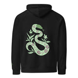 Snake Light Green | Eco-Friendly | Embroidered Hoodie | TeeandTurtle | Sustainable
