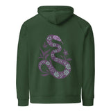 Snake Purple | Eco-Friendly | Embroidered Hoodie | TeeandTurtle | Sustainable