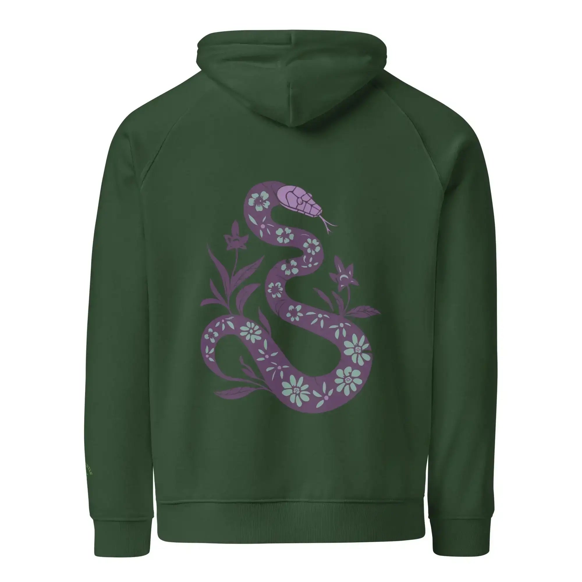 Snake Purple | Eco-Friendly | Embroidered Hoodie | TeeandTurtle | Sustainable