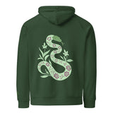 Snake Light Green | Eco-Friendly | Embroidered Hoodie | TeeandTurtle | Sustainable