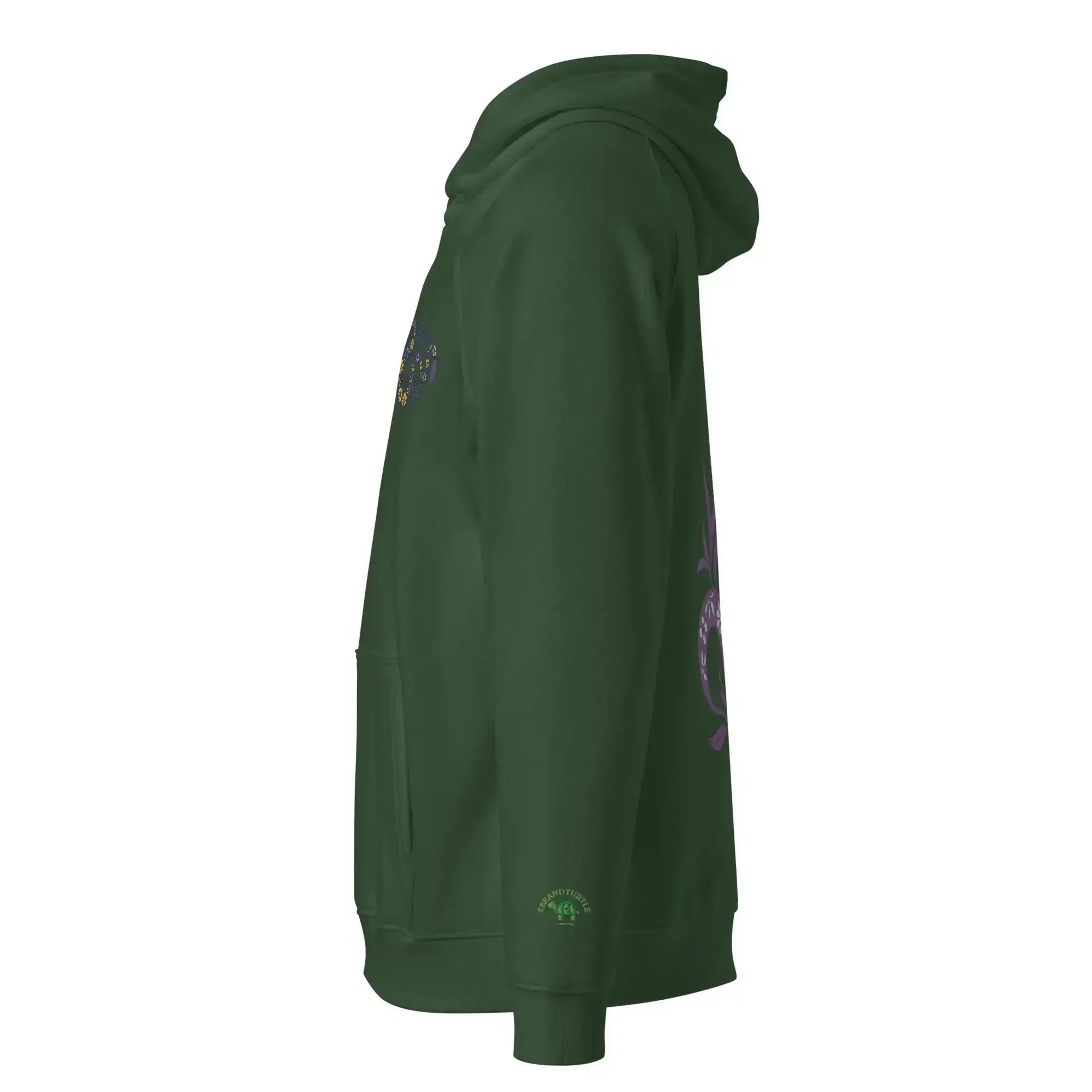 Snake Purple | Eco-Friendly | Embroidered Hoodie | TeeandTurtle | Sustainable
