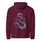 Snake Purple | Eco-Friendly | Embroidered Hoodie | TeeandTurtle | Sustainable