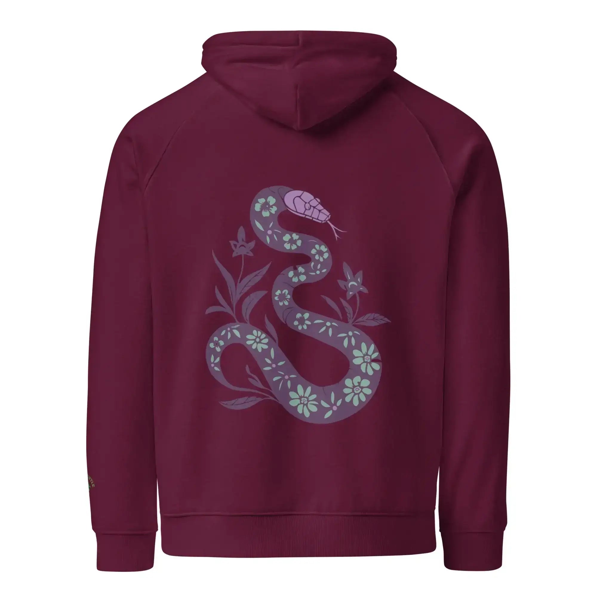 Snake Purple | Eco-Friendly | Embroidered Hoodie | TeeandTurtle | Sustainable