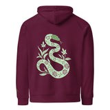Snake Light Green | Eco-Friendly | Embroidered Hoodie | TeeandTurtle | Sustainable
