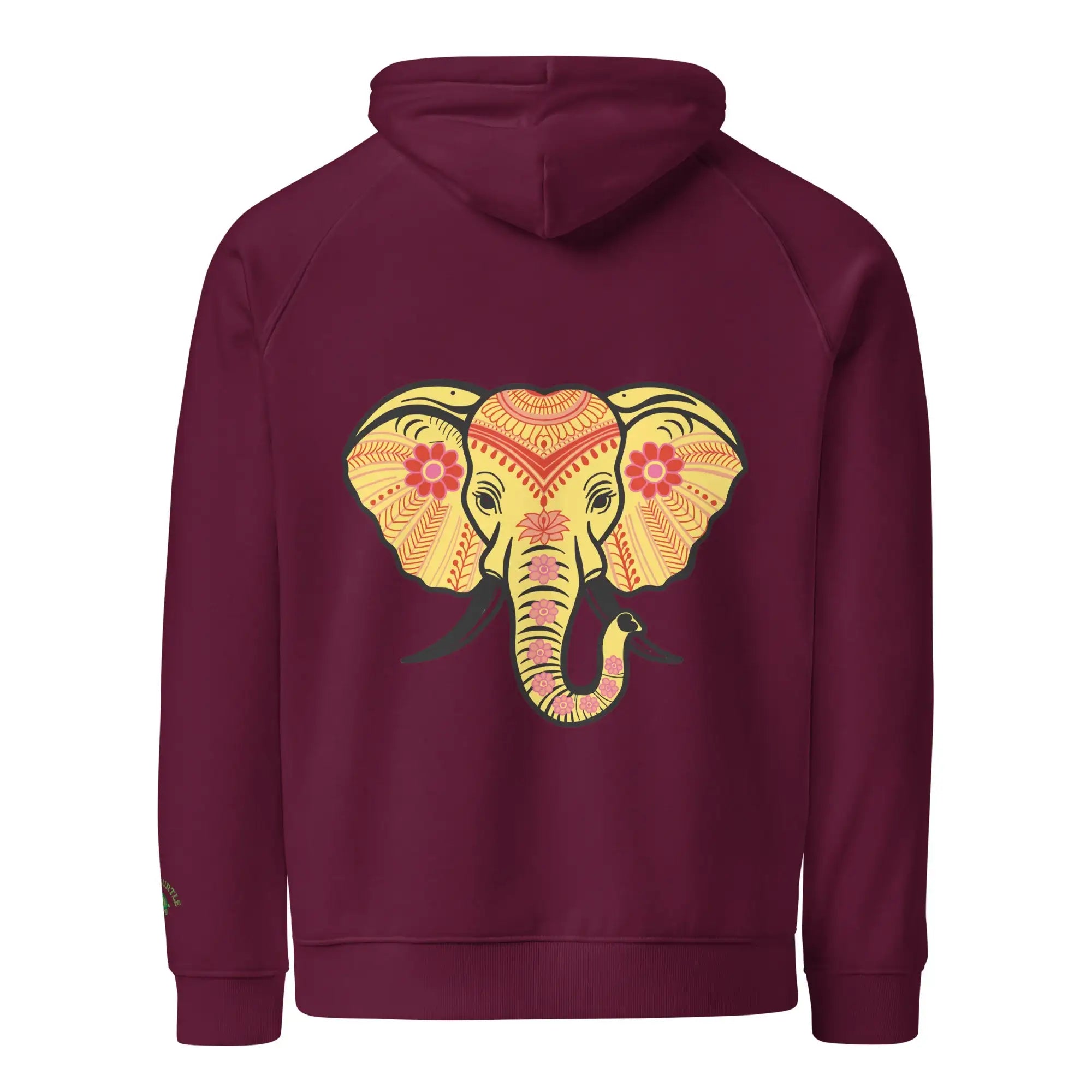 Elephant | Eco-Friendly | Embroidered Hoodie | TeeandTurtle | Sustainable