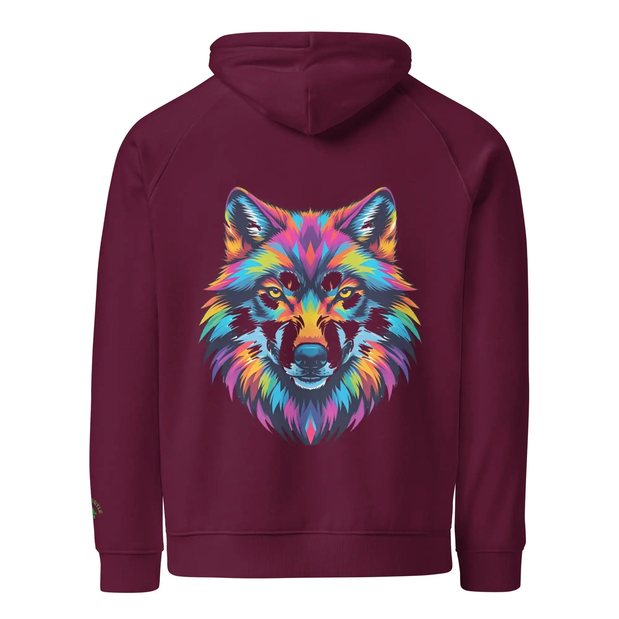 Flare Wolf | Eco-Friendly | Embroidered Hoodie | TeeandTurtle | Sustainable