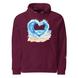 Wave Heart | Eco-Friendly | Raglan Hoodie | TeeandTurtle | Sustainable