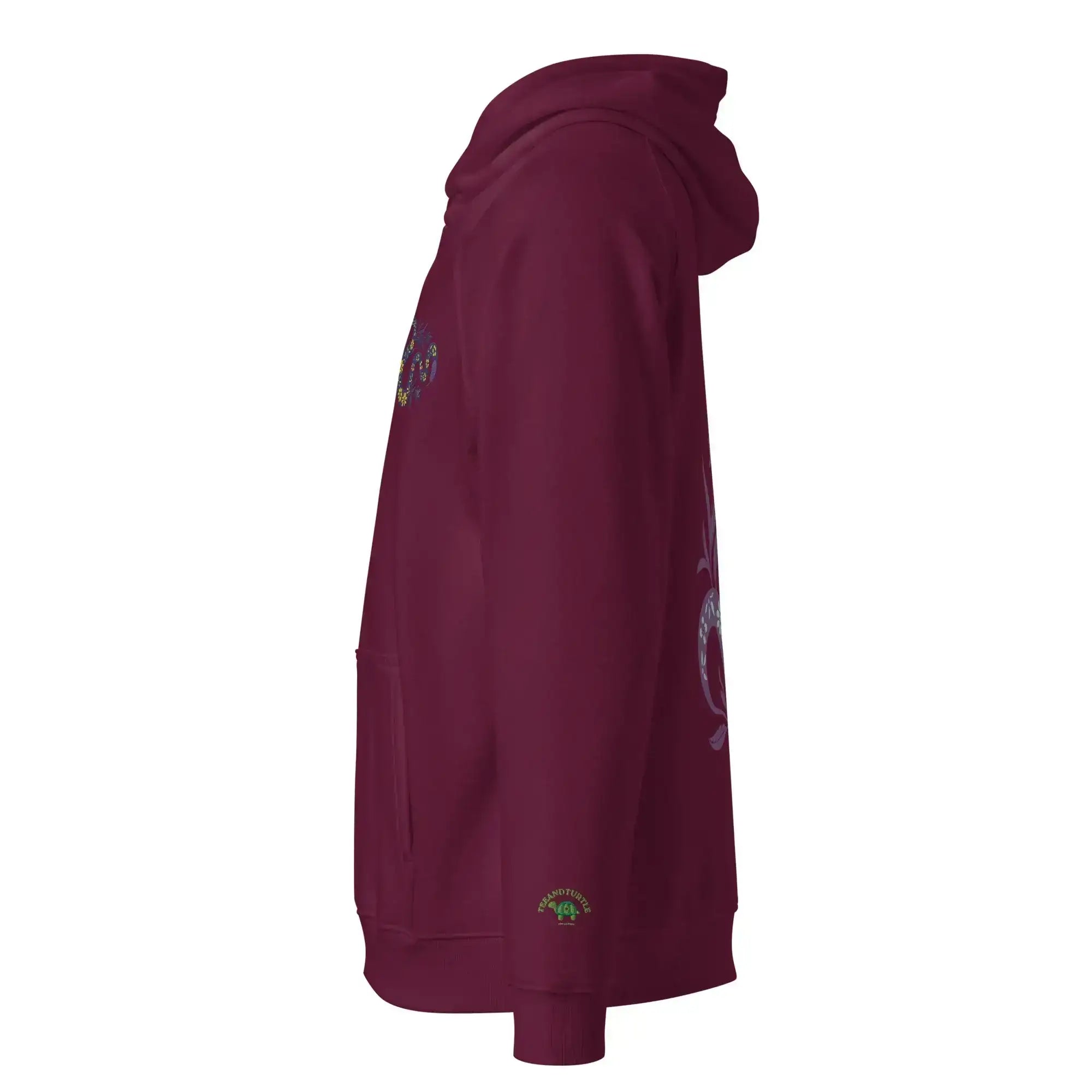 Snake Purple | Eco-Friendly | Embroidered Hoodie | TeeandTurtle | Sustainable