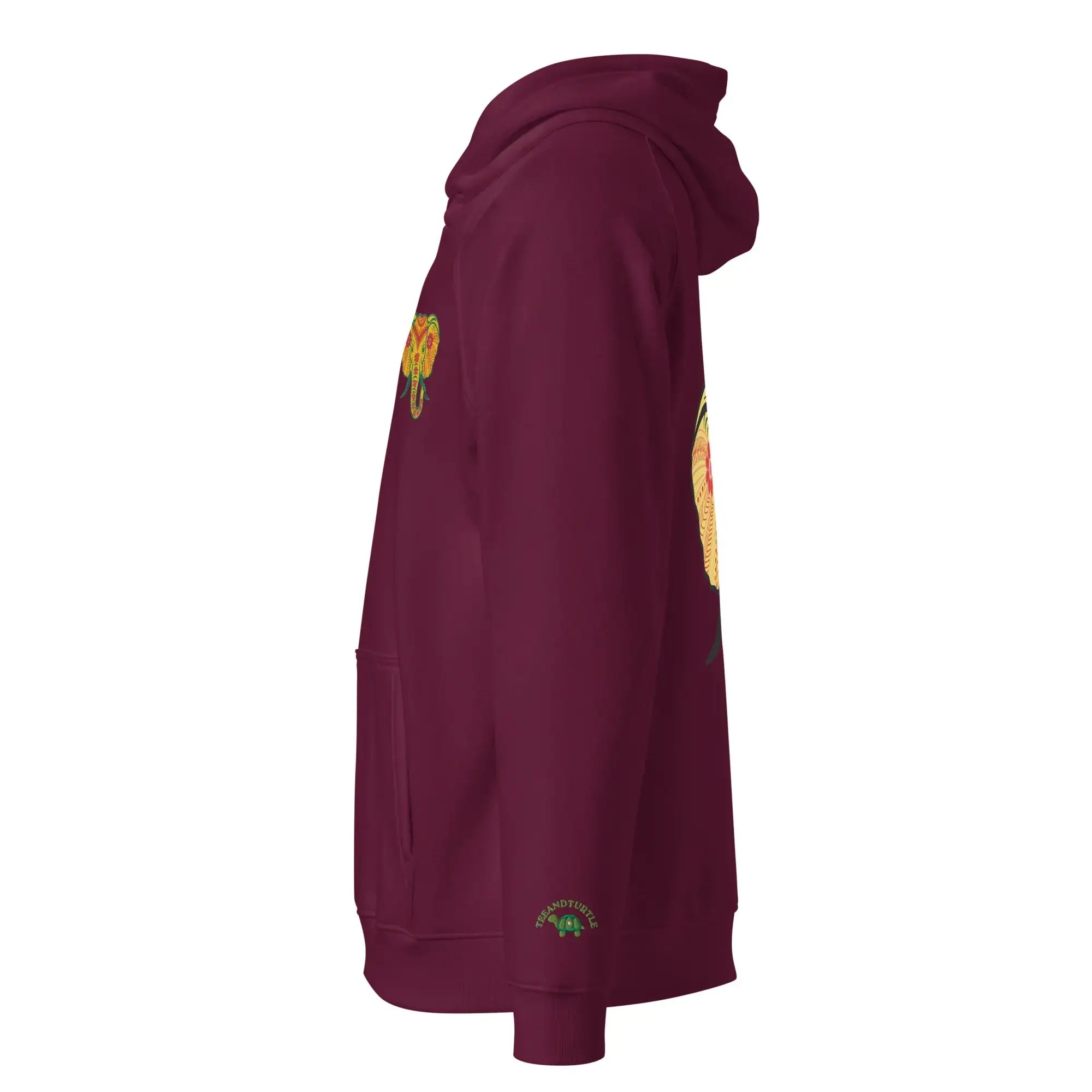 Elephant | Eco-Friendly | Embroidered Hoodie | TeeandTurtle | Sustainable
