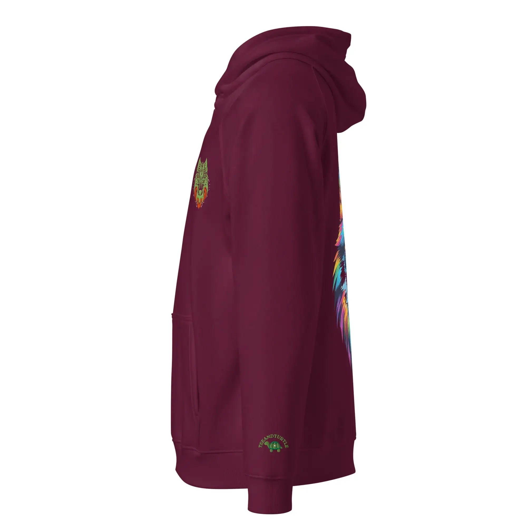 Flare Wolf | Eco-Friendly | Embroidered Hoodie | TeeandTurtle | Sustainable