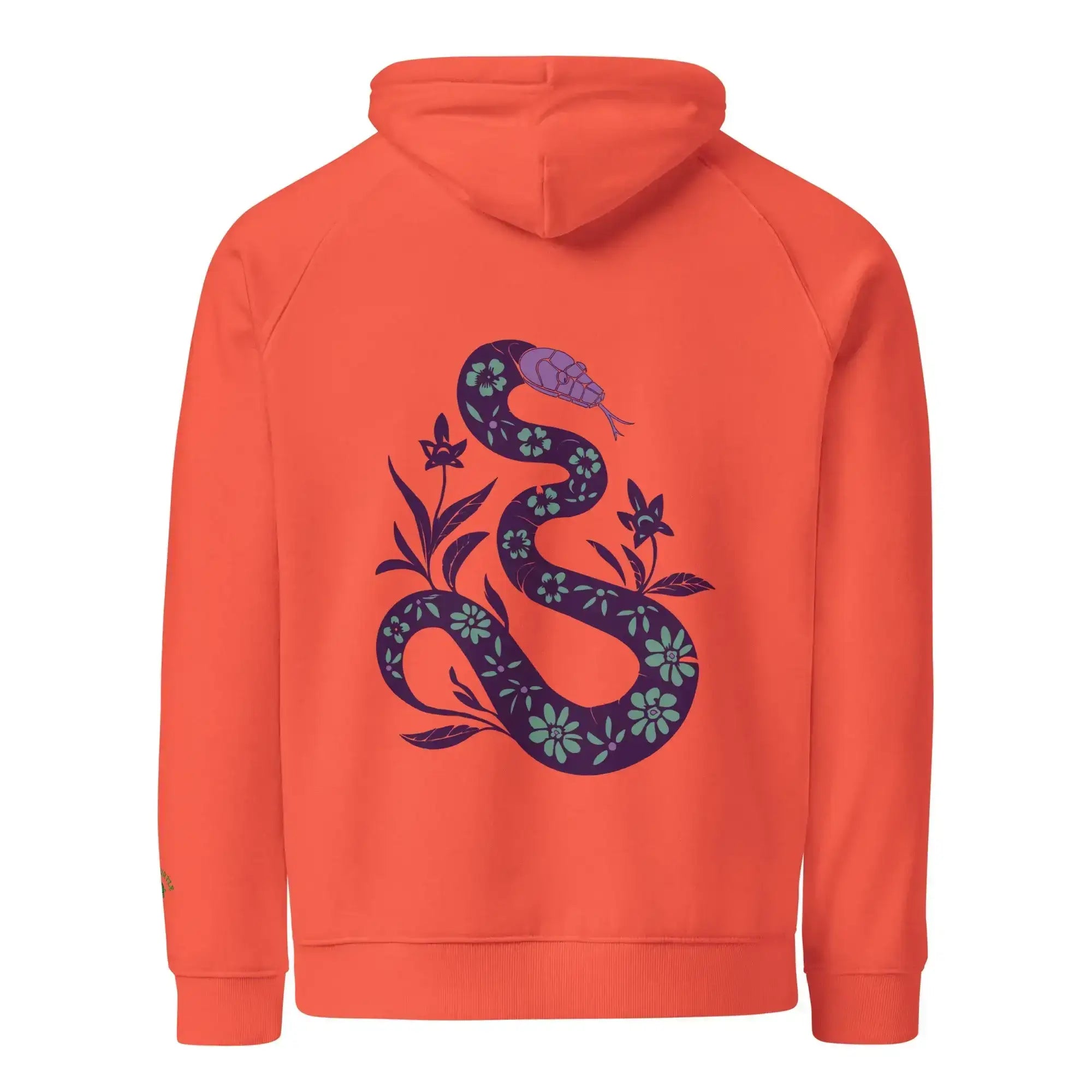Snake Purple | Eco-Friendly | Embroidered Hoodie | TeeandTurtle | Sustainable