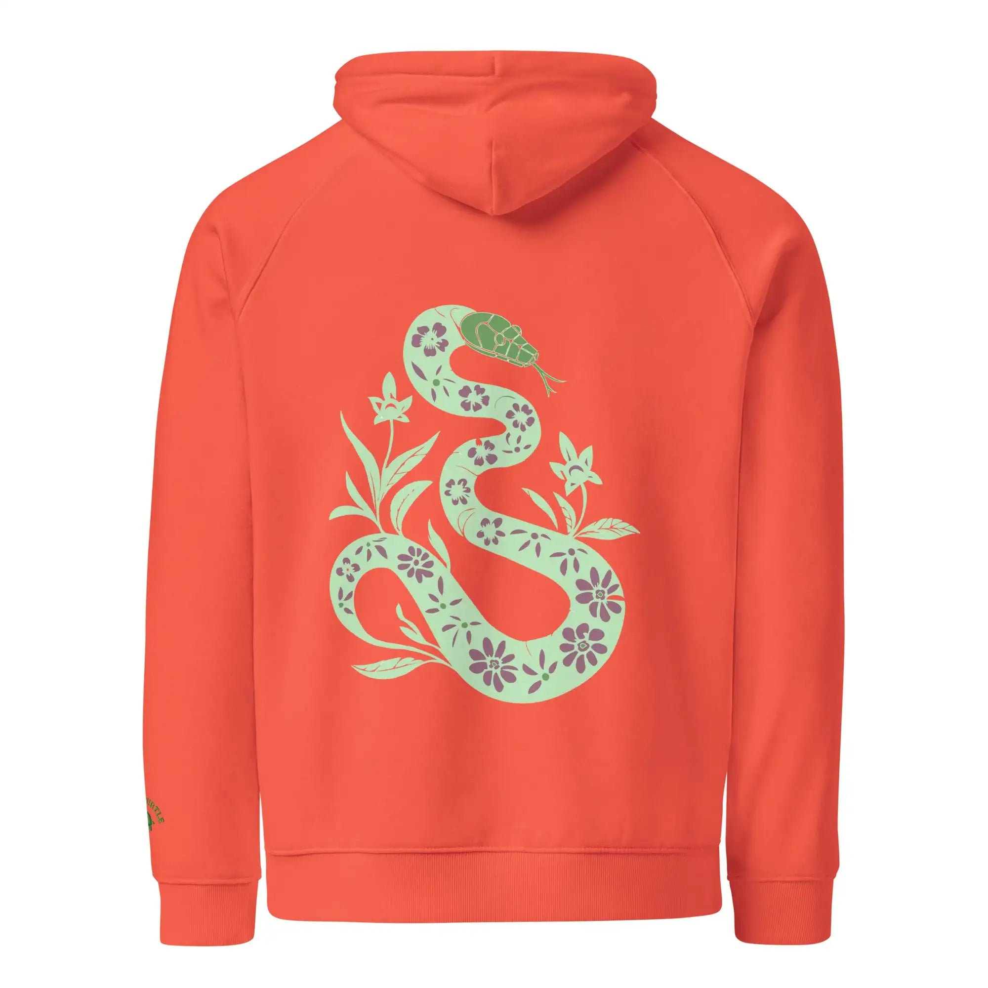 Snake Light Green | Eco-Friendly | Embroidered Hoodie | TeeandTurtle | Sustainable
