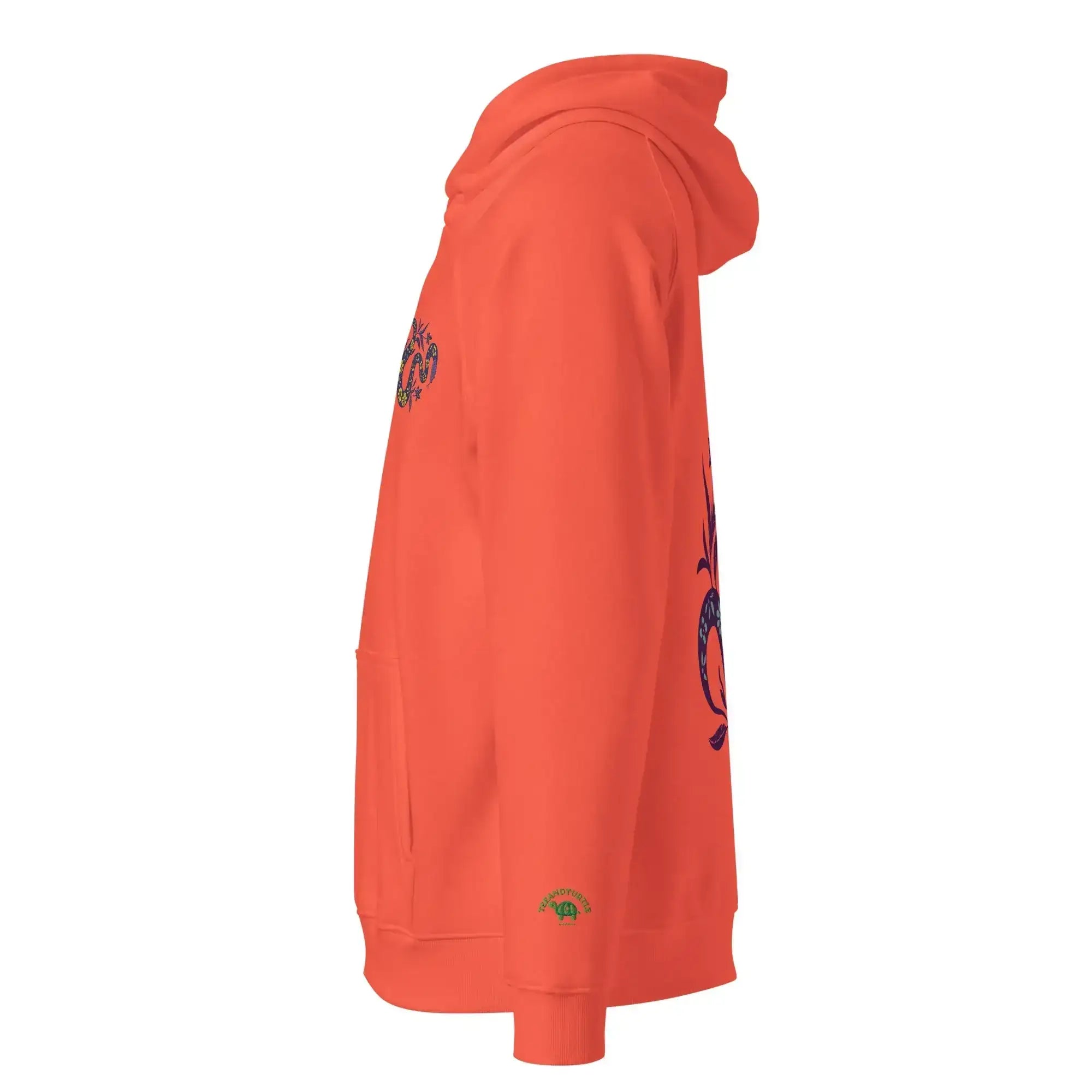 Snake Purple | Eco-Friendly | Embroidered Hoodie | TeeandTurtle | Sustainable