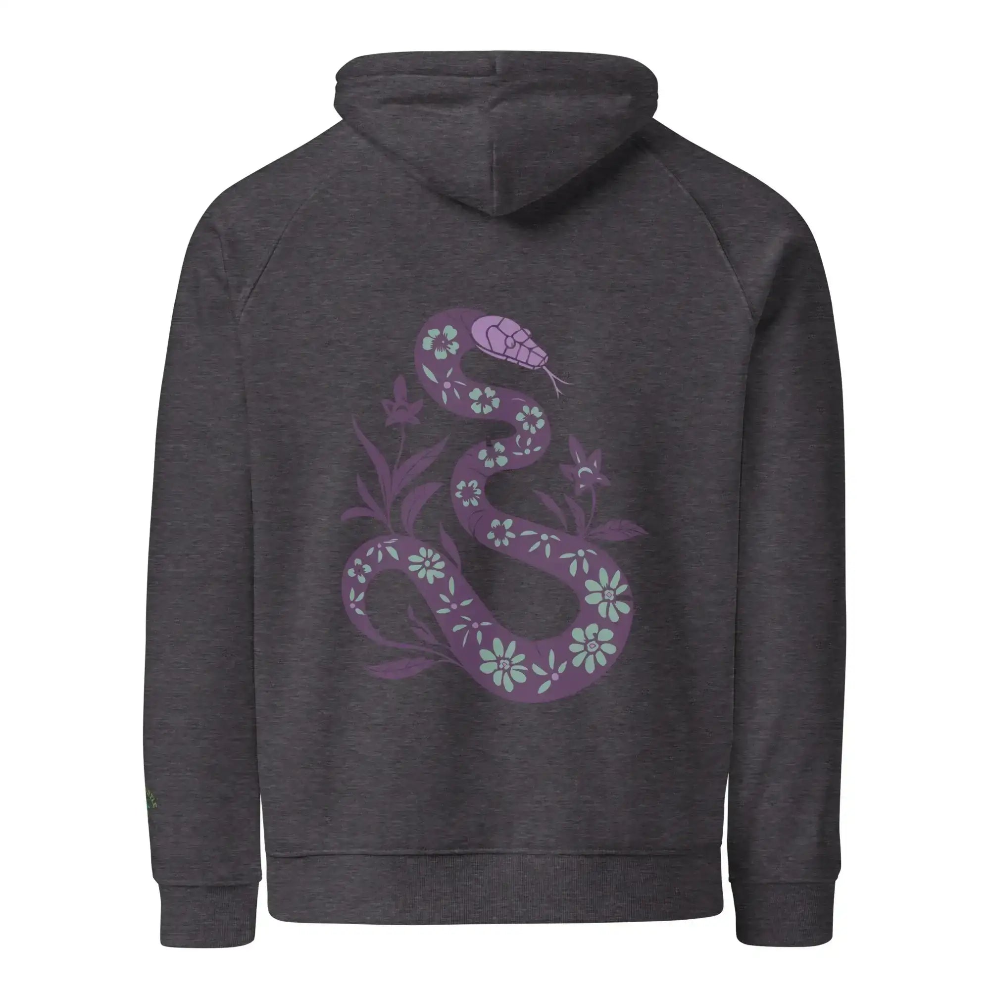Snake Purple | Eco-Friendly | Embroidered Hoodie | TeeandTurtle | Sustainable