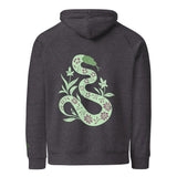 Snake Light Green | Eco-Friendly | Embroidered Hoodie | TeeandTurtle | Sustainable
