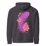 Pink Feather | Eco-Friendly | Embroidered Hoodie | TeeandTurtle | Sustainable