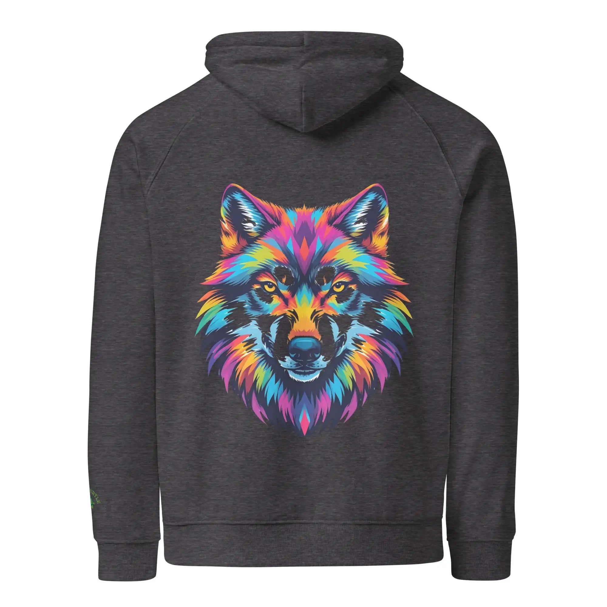 Flare Wolf | Eco-Friendly | Embroidered Hoodie | TeeandTurtle | Sustainable