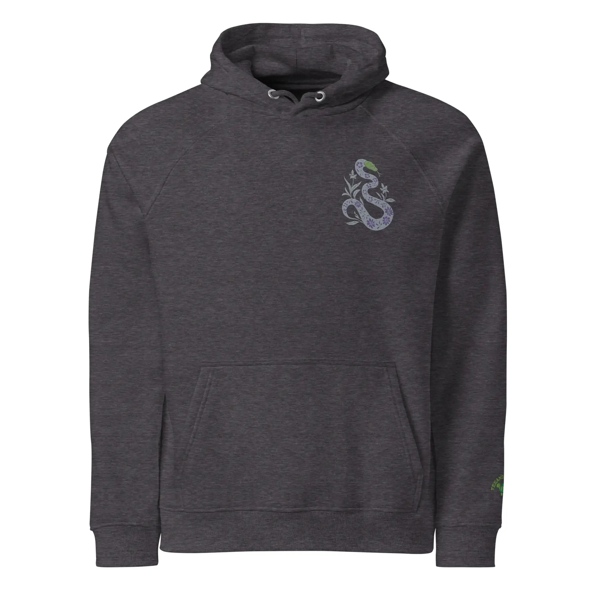 Snake Light Green | Eco-Friendly | Embroidered Hoodie | TeeandTurtle | Sustainable
