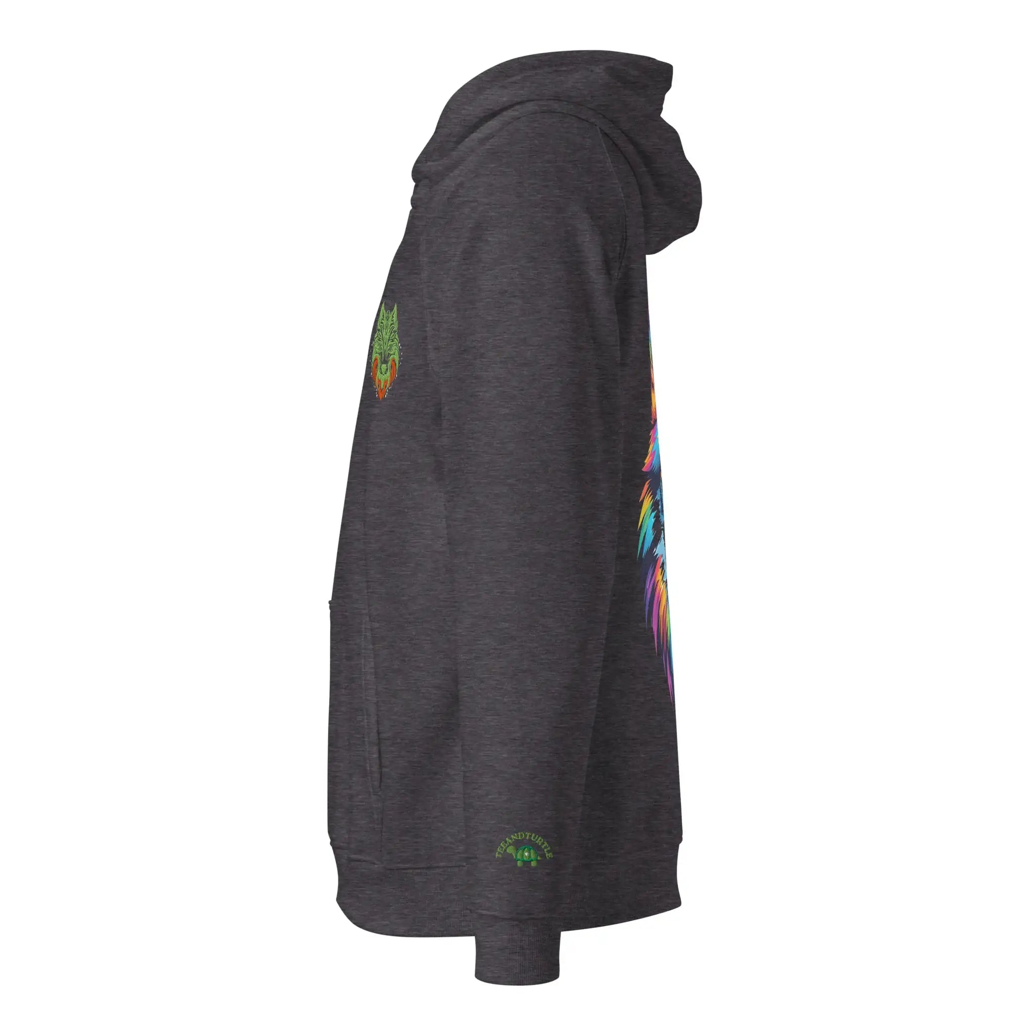 Flare Wolf | Eco-Friendly | Embroidered Hoodie | TeeandTurtle | Sustainable