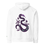 Snake Purple | Eco-Friendly | Embroidered Hoodie | TeeandTurtle | Sustainable