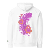Pink Feather | Eco-Friendly | Embroidered Hoodie | TeeandTurtle | Sustainable