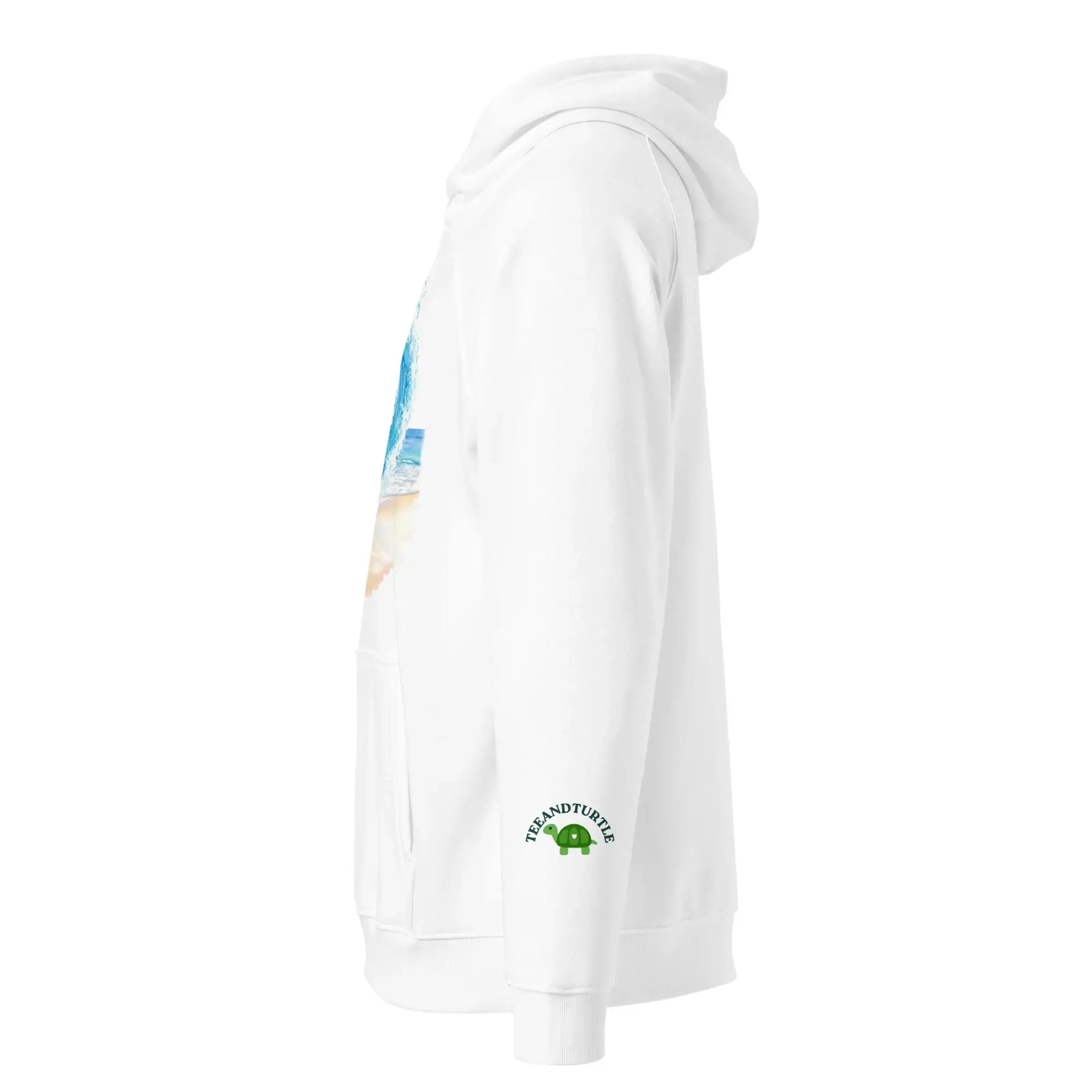 Wave Heart | Eco-Friendly | Raglan Hoodie | TeeandTurtle | Sustainable