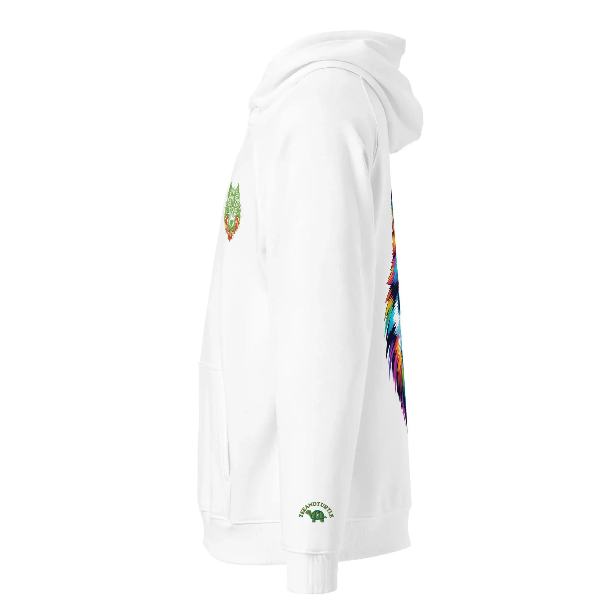 Flare Wolf | Eco-Friendly | Embroidered Hoodie | TeeandTurtle | Sustainable