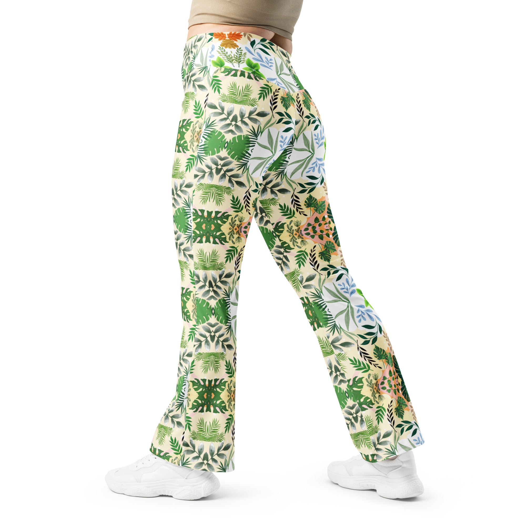 Boho Floral | Eco-Friendly | Flare Leggings | TeeandTurtle | Sustainable