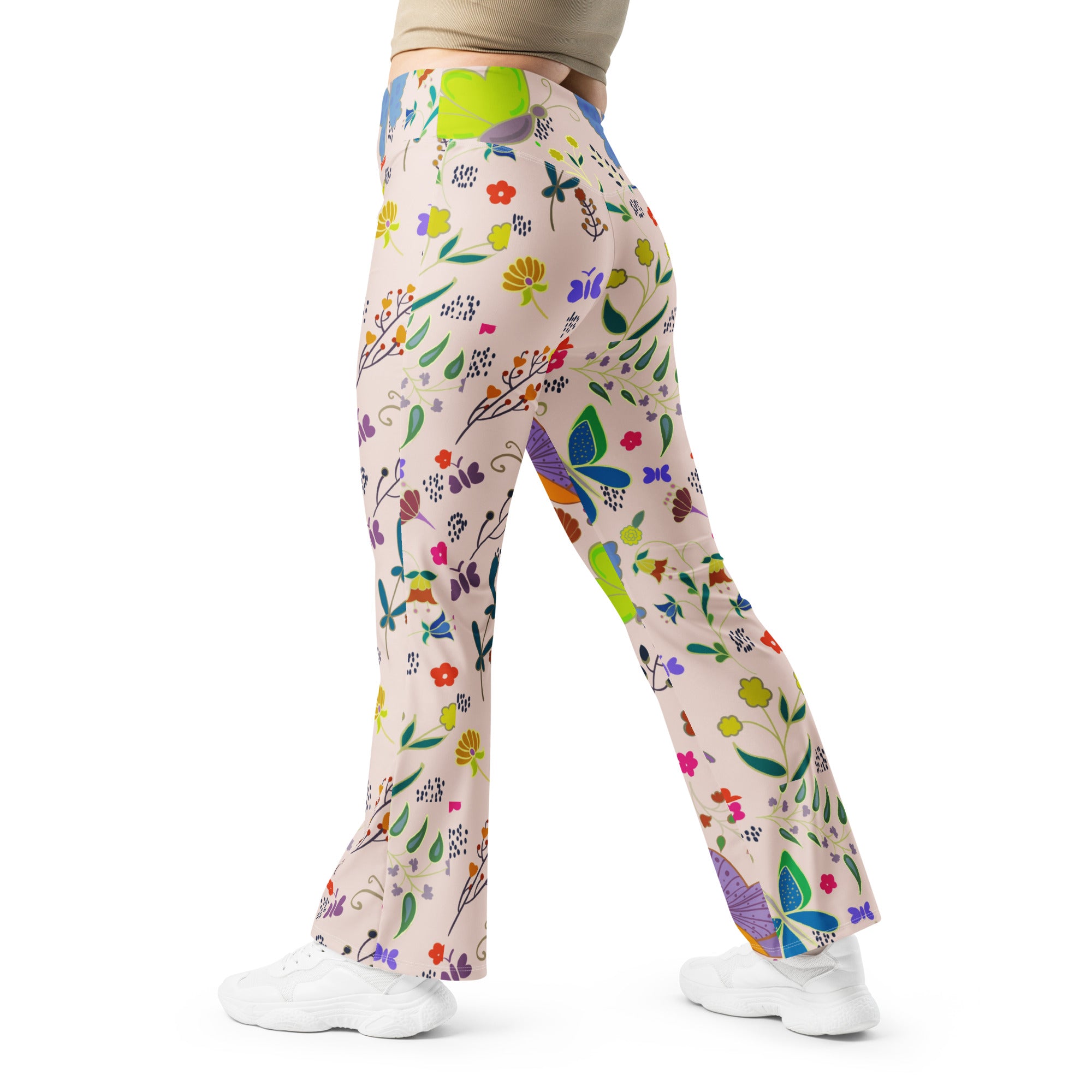 Butterflies | Eco-Friendly | Flare Leggings | TeeandTurtle | Sustainable