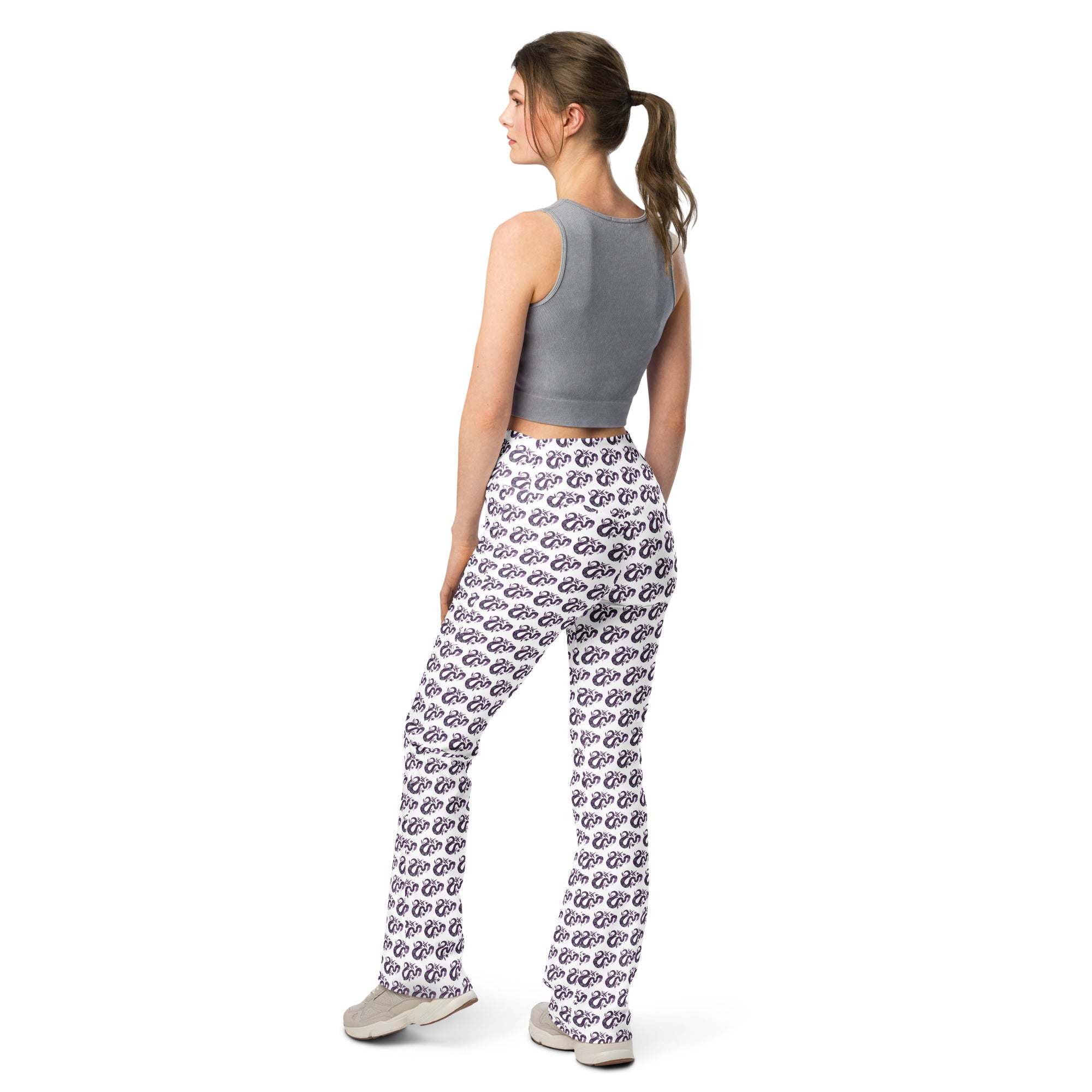 Snake Purple | Eco-Friendly | Flare Leggings | TeeandTurtle | Sustainable