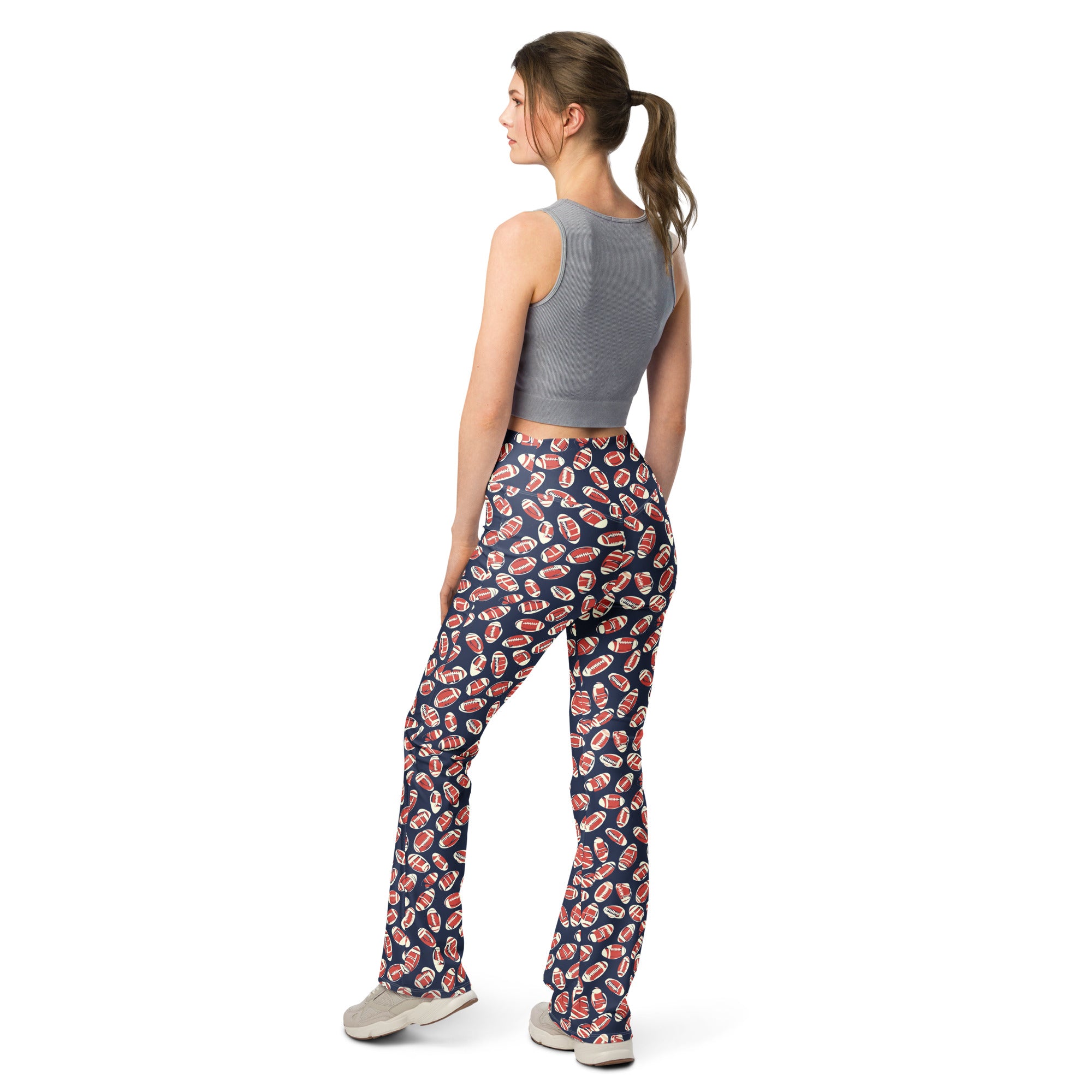 Football | Eco-Friendly | Flare Leggings | TeeandTurtle | Sustainable