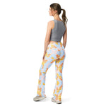 Florosent Bright Flowers | Eco-Friendly | Flare Leggings | TeeandTurtle | Sustainable