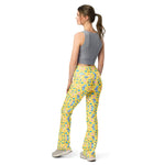 Glamour In Yellow | Eco-Friendly | Flare Leggings | TeeandTurtle | Sustainable