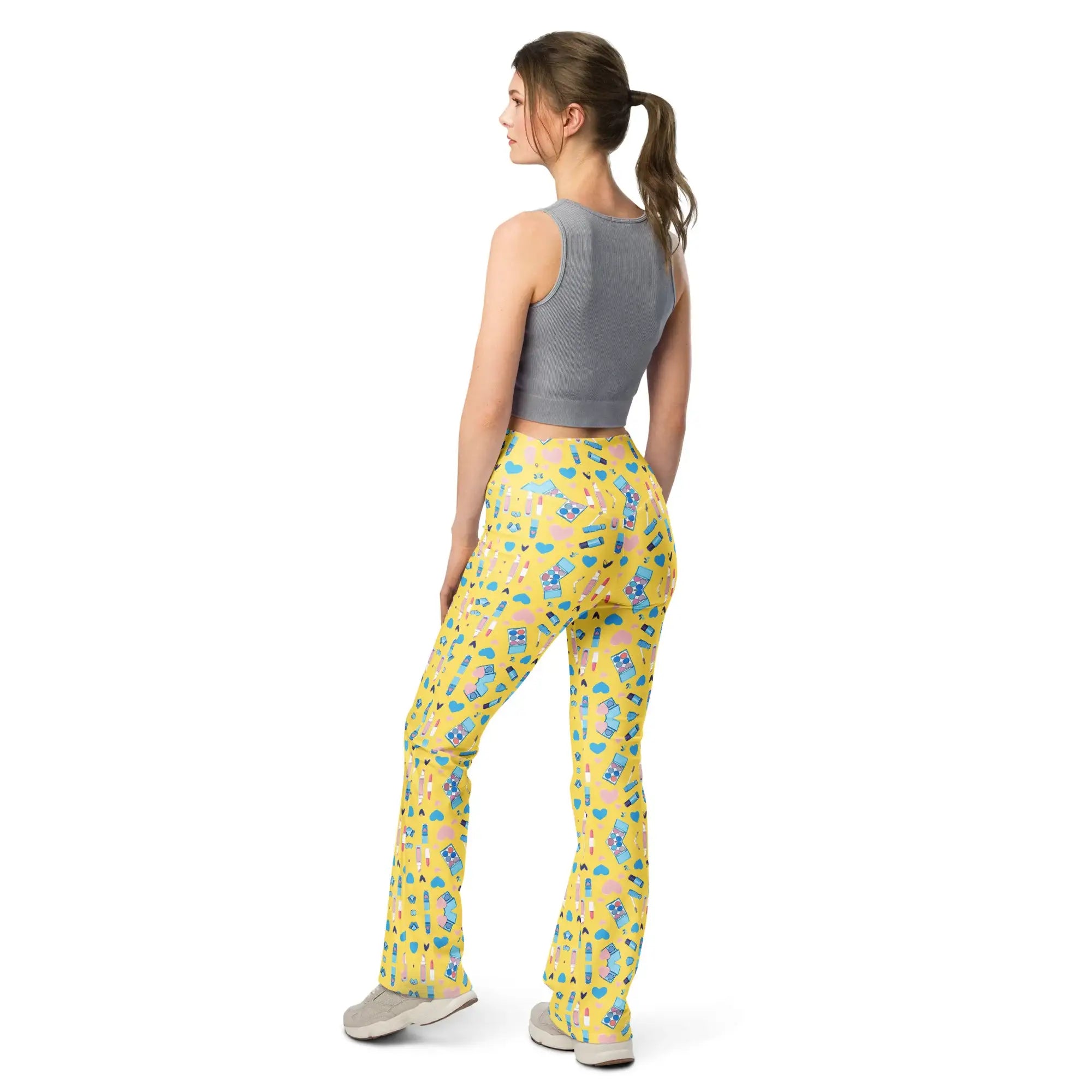 Glamour In Yellow | Eco-Friendly | Flare Leggings | TeeandTurtle | Sustainable
