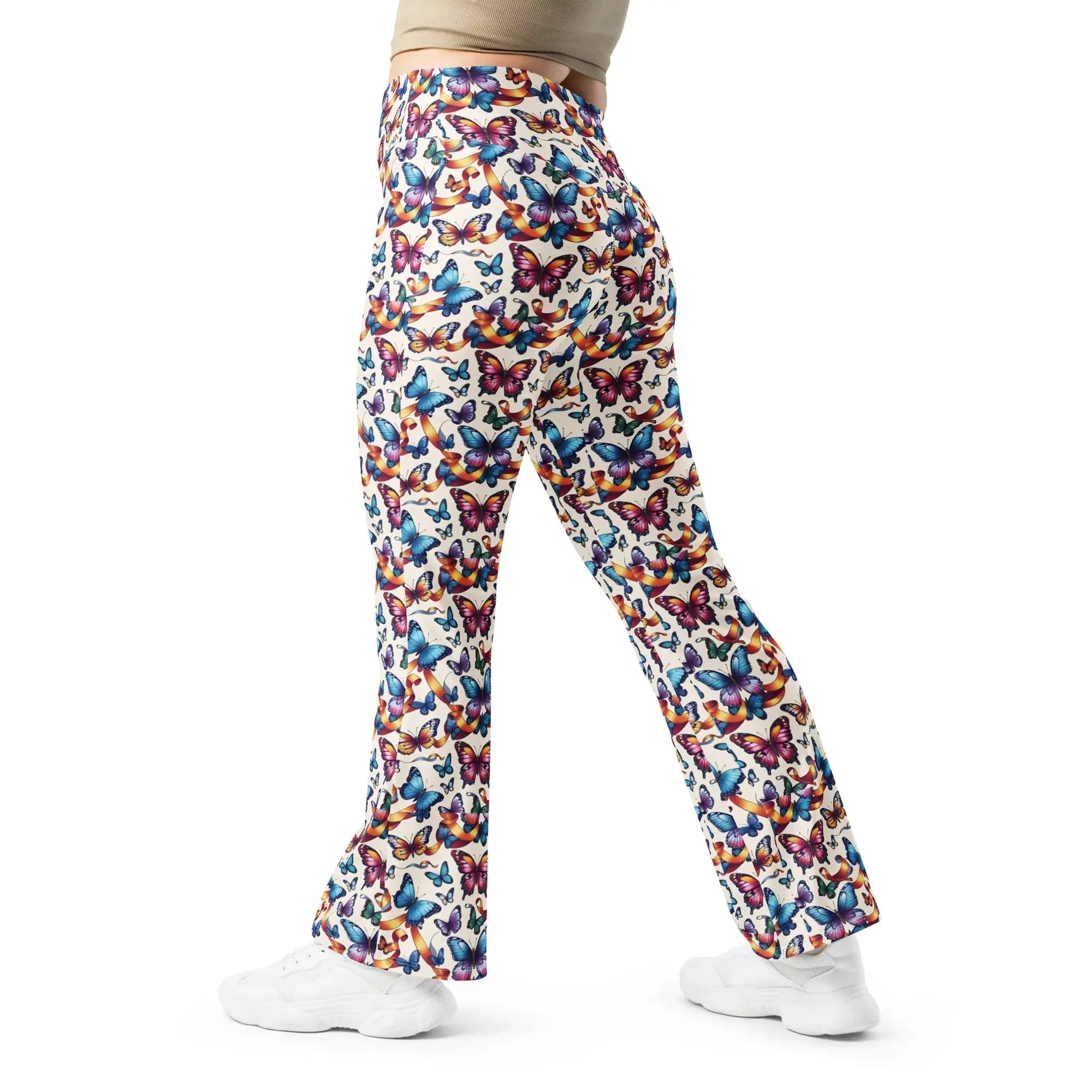 Butterfly Party | Eco-Friendly | Flare Leggings | TeeandTurtle | Sustainable