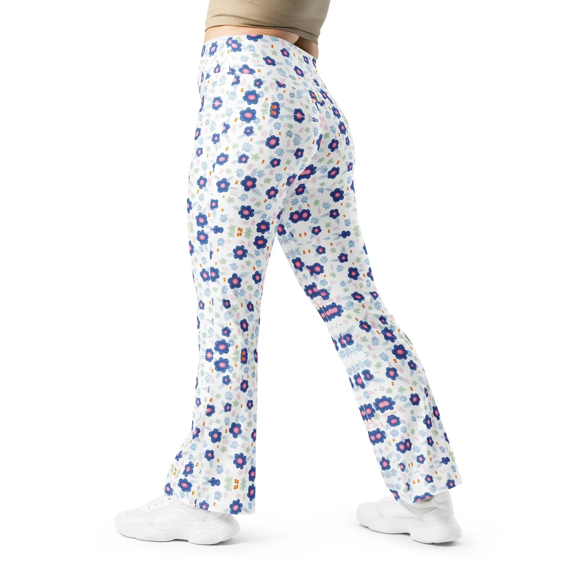 Blue Drops | Eco-Friendly | Flare Leggings | TeeandTurtle | Sustainable