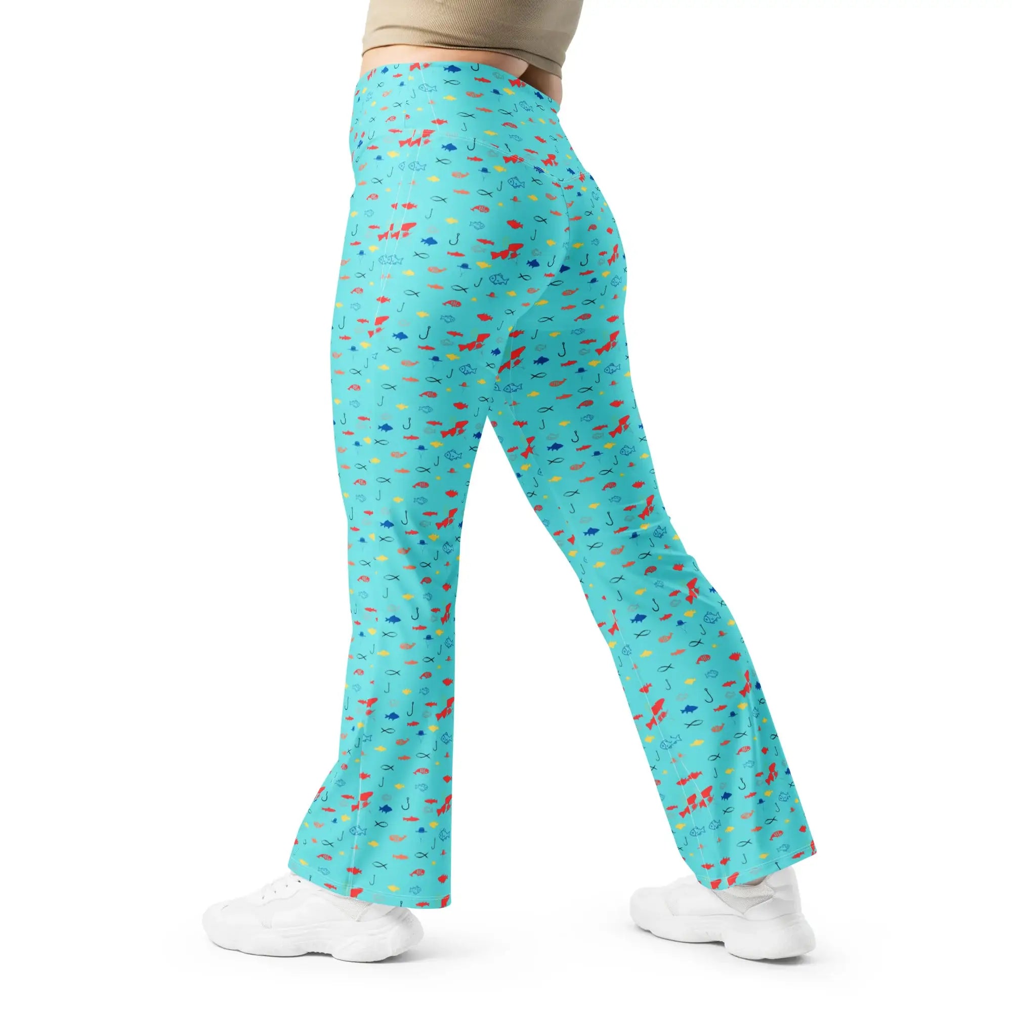 Fish Fiesta 2 | Eco-Friendly | Flare Leggings | TeeandTurtle | Sustainable