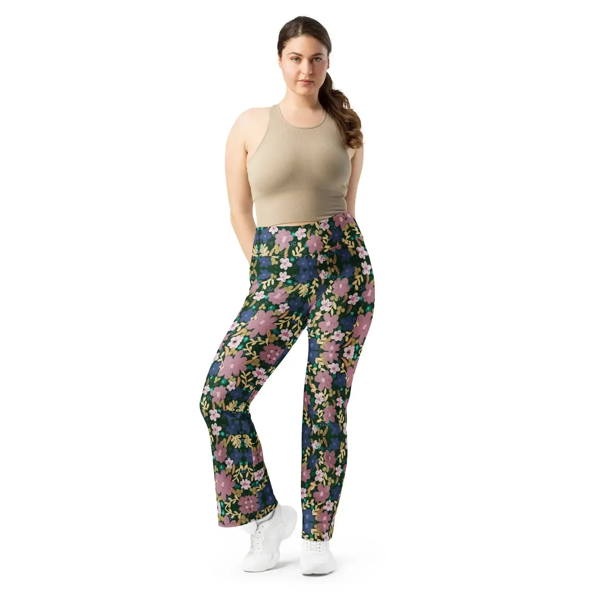 Green Goddess | Eco-Friendly | Flare Leggings | TeeandTurtle | Sustainable