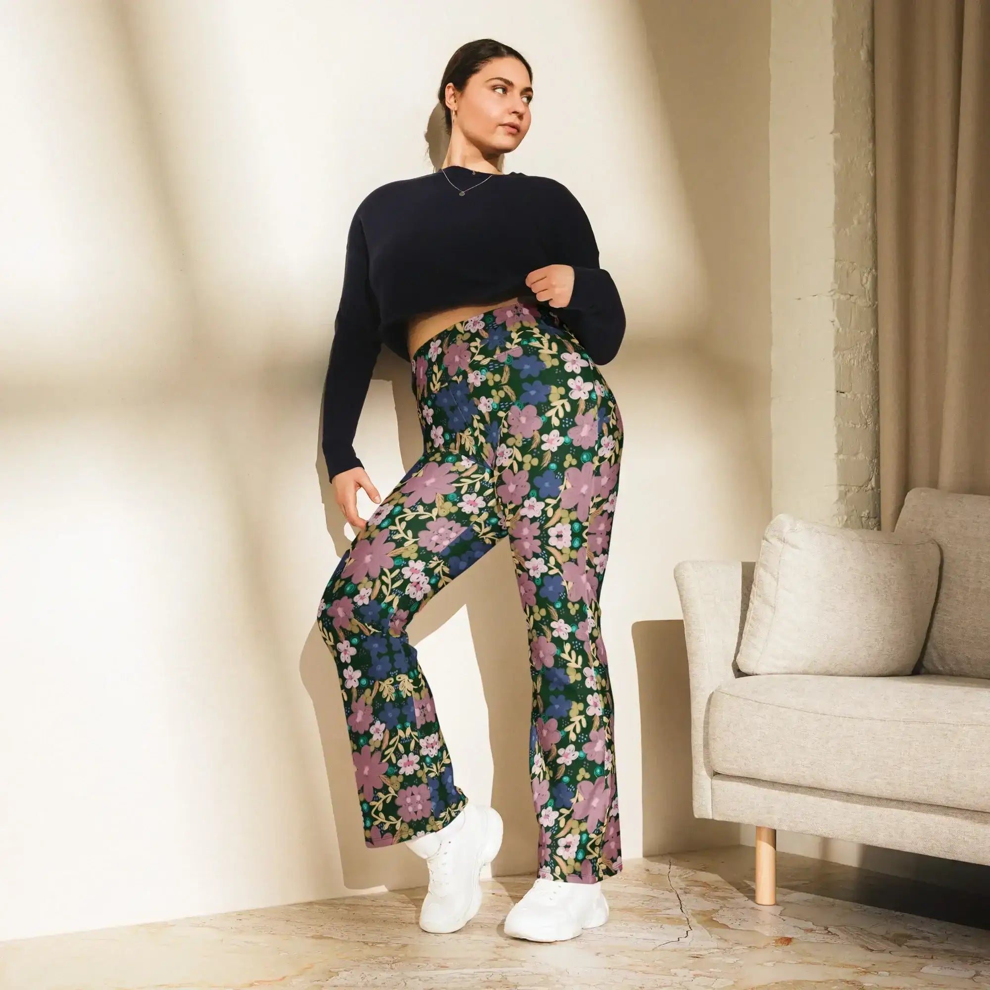 Green Goddess | Eco-Friendly | Flare Leggings | TeeandTurtle | Sustainable