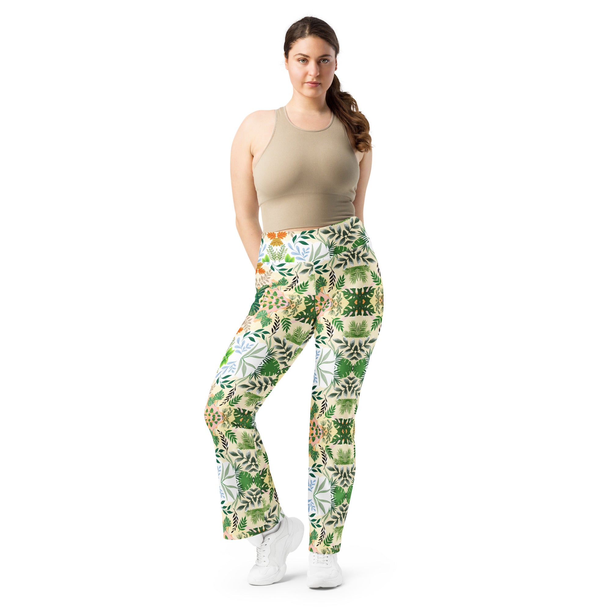 Boho Floral | Eco-Friendly | Flare Leggings | TeeandTurtle | Sustainable