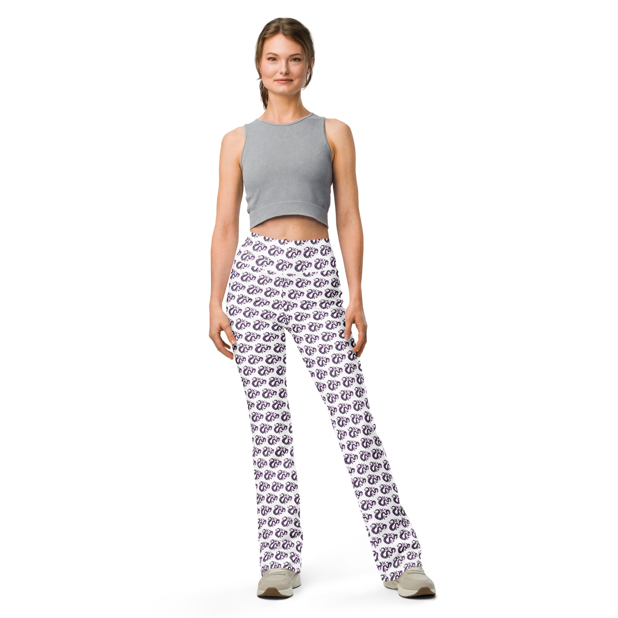 Snake Purple | Eco-Friendly | Flare Leggings | TeeandTurtle | Sustainable
