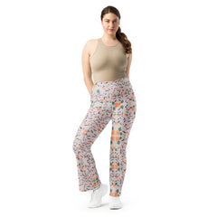 Floral Vines | Eco-Friendly | Flare Leggings | TeeandTurtle | Sustainable