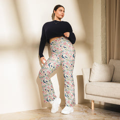 Birds Garden | Eco-Friendly | Flare Leggings | TeeandTurtle | Sustainable