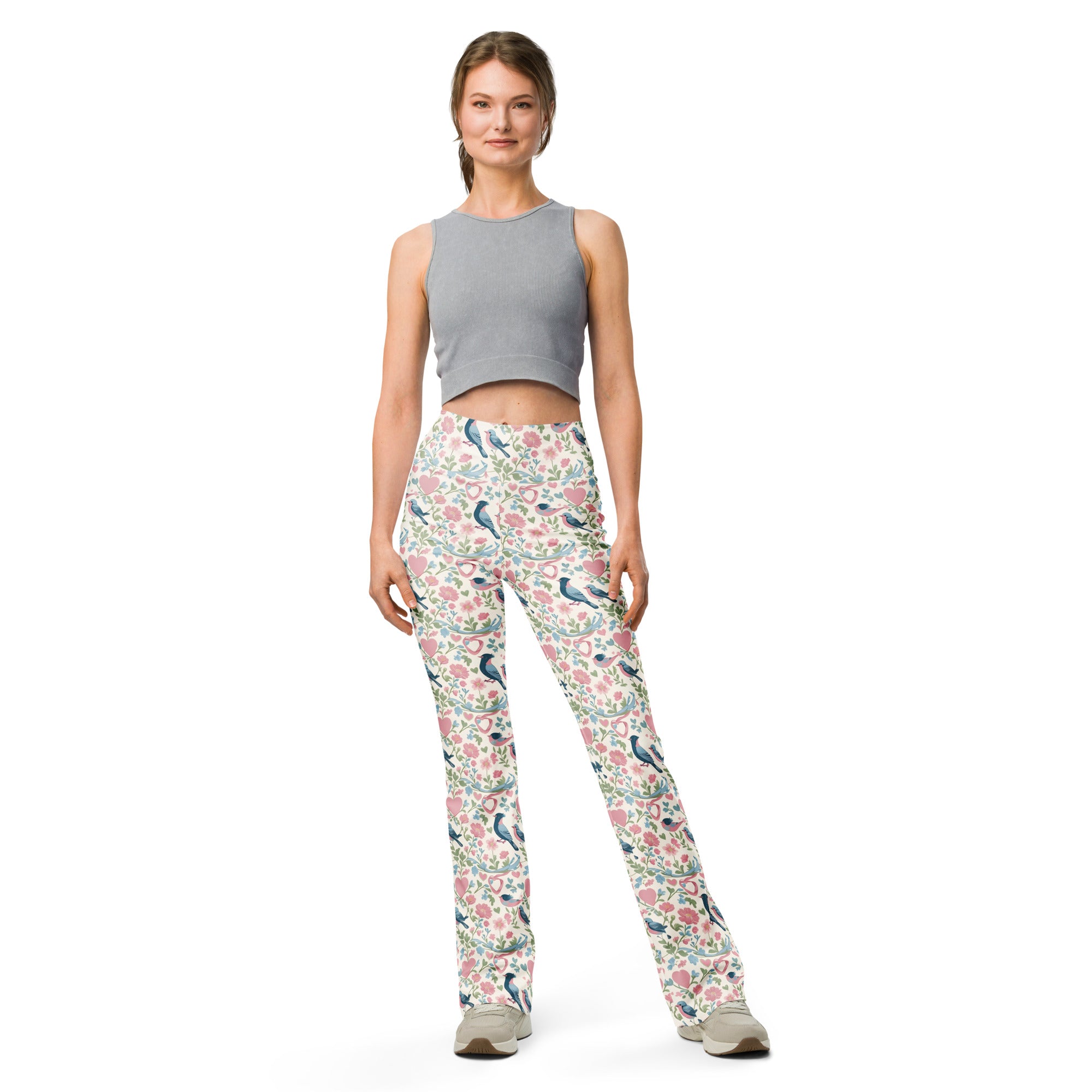 Birds Garden | Eco-Friendly | Flare Leggings | TeeandTurtle | Sustainable