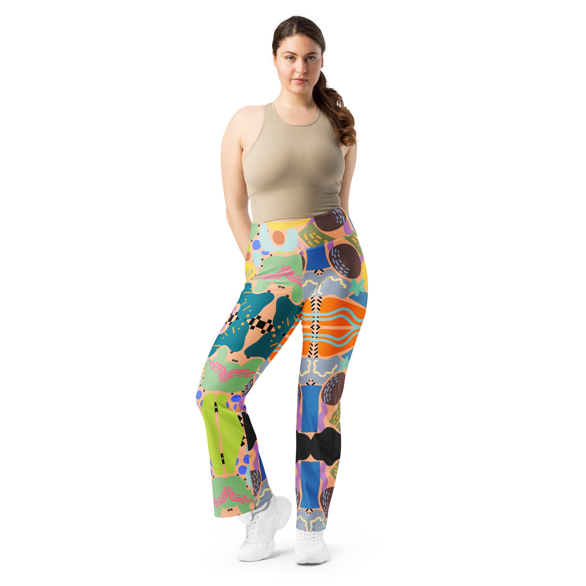 Bright Love | Eco-Friendly | Flare Leggings | TeeandTurtle | Sustainable
