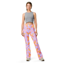 Bright Floral | Eco-Friendly | Flare Leggings | TeeandTurtle | Sustainable