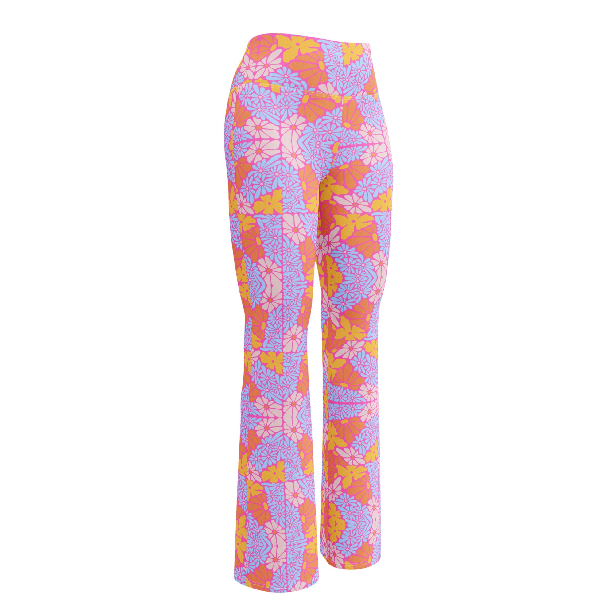 Bright Floral | Eco-Friendly | Flare Leggings | TeeandTurtle | Sustainable