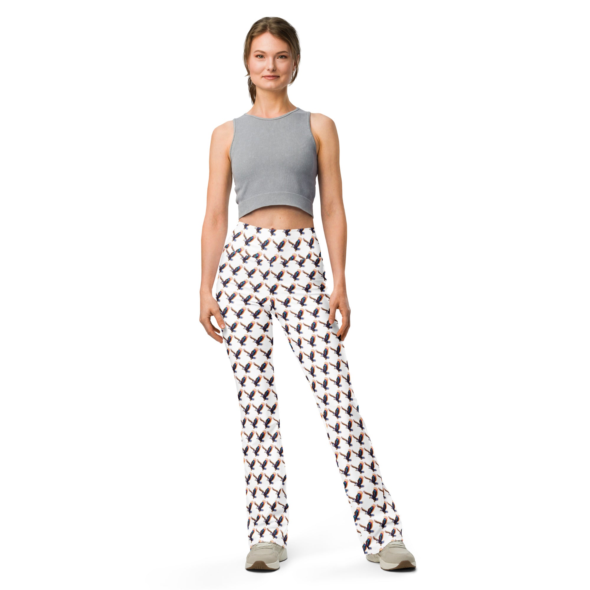 Rainbow Falcon | Eco-Friendly | Flare Leggings | TeeandTurtle | Sustainable