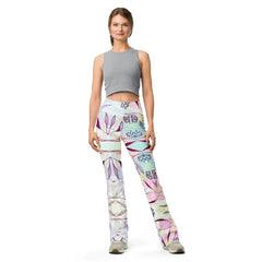 Marble Leaves | Eco-Friendly | Flare Leggings | TeeandTurtle | Sustainable